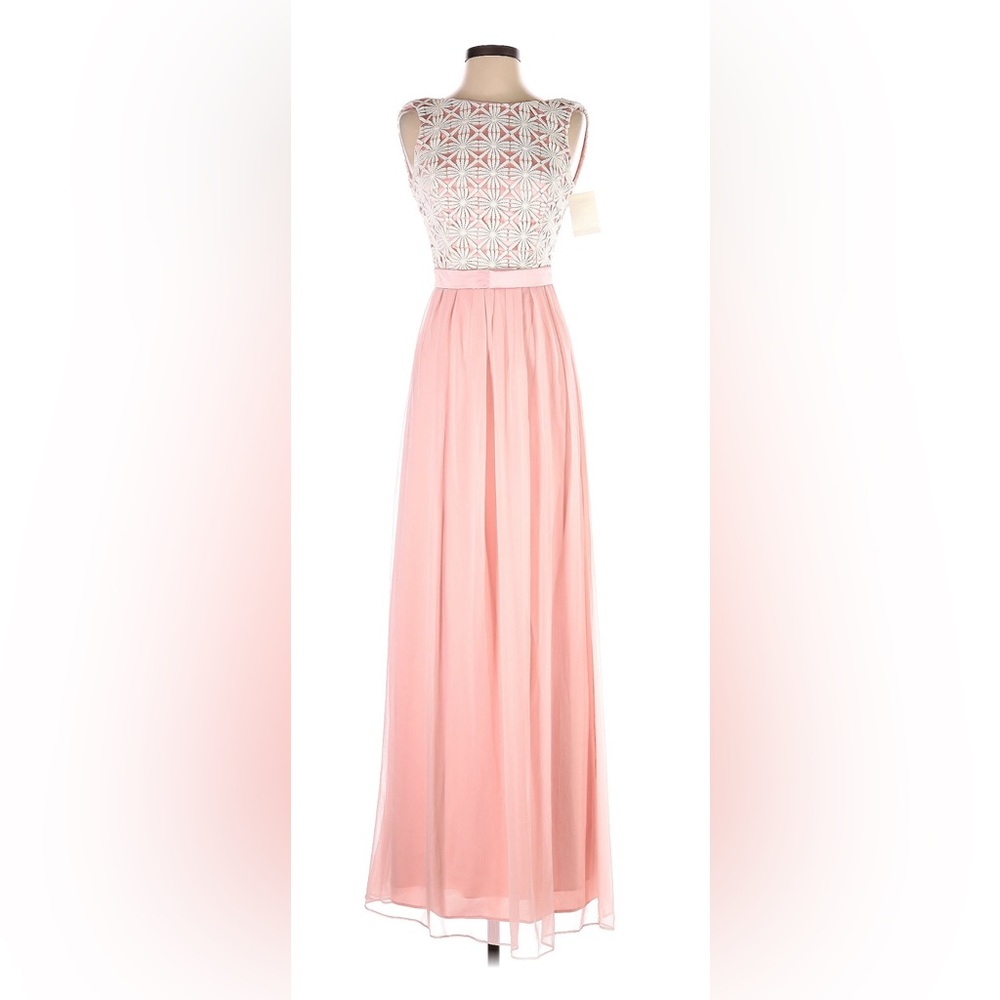 Lela Rose Bridesmaid, Rose Colored, Daisy Lace Bodice Formal Gown, Size 14, New